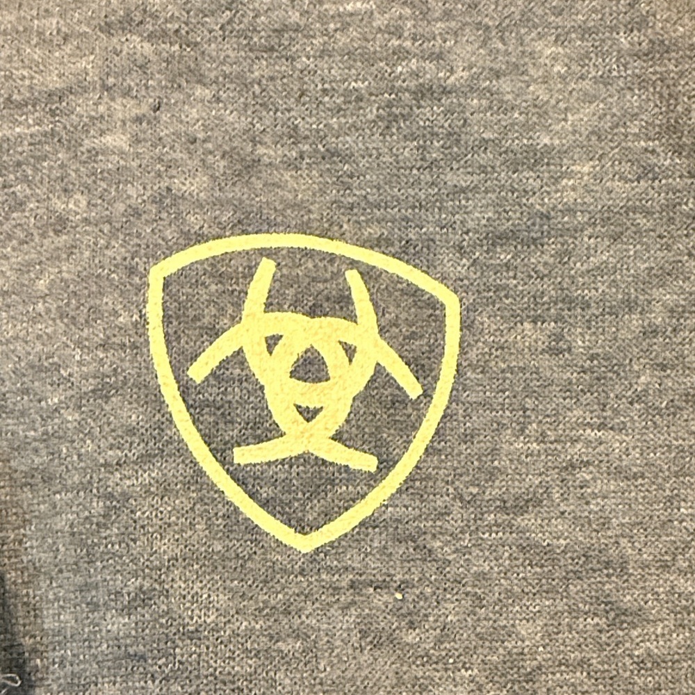Ariat Heather Blue Hoodie with Logo - size XLT - Picture 3 of 6